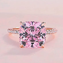 4.0 Carat Pink Cushion Cut & Rose Gold Finish