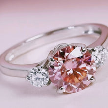 4.55 Carat Pink Round Brilliant Cut & White Finish