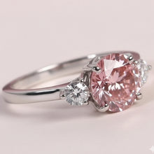 4.55 Carat Pink Round Brilliant Cut & White Finish