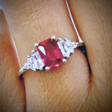 4.0 Carat Magenta Diamond Radiant Shape & White Gold