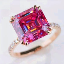 4.0 Carat Rose Pink Asscher Shape with Rose Gold Finish