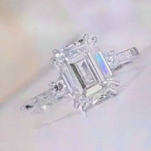 3.6 Carat Off White Emerald Cut & White Finish