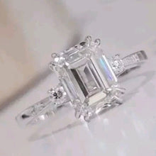 3.6 Carat Off White Emerald Cut & White Finish