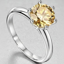 4.55 Carat Yellow Round Shape Diamond & White Gold